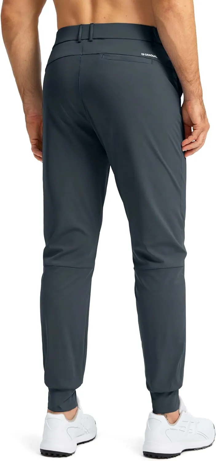 G Gradual Men's Stretch Golf Joggers with 3 Pockets Slim Fit Sweatpants Work Dress Casual Pants for Men with Belt Loops