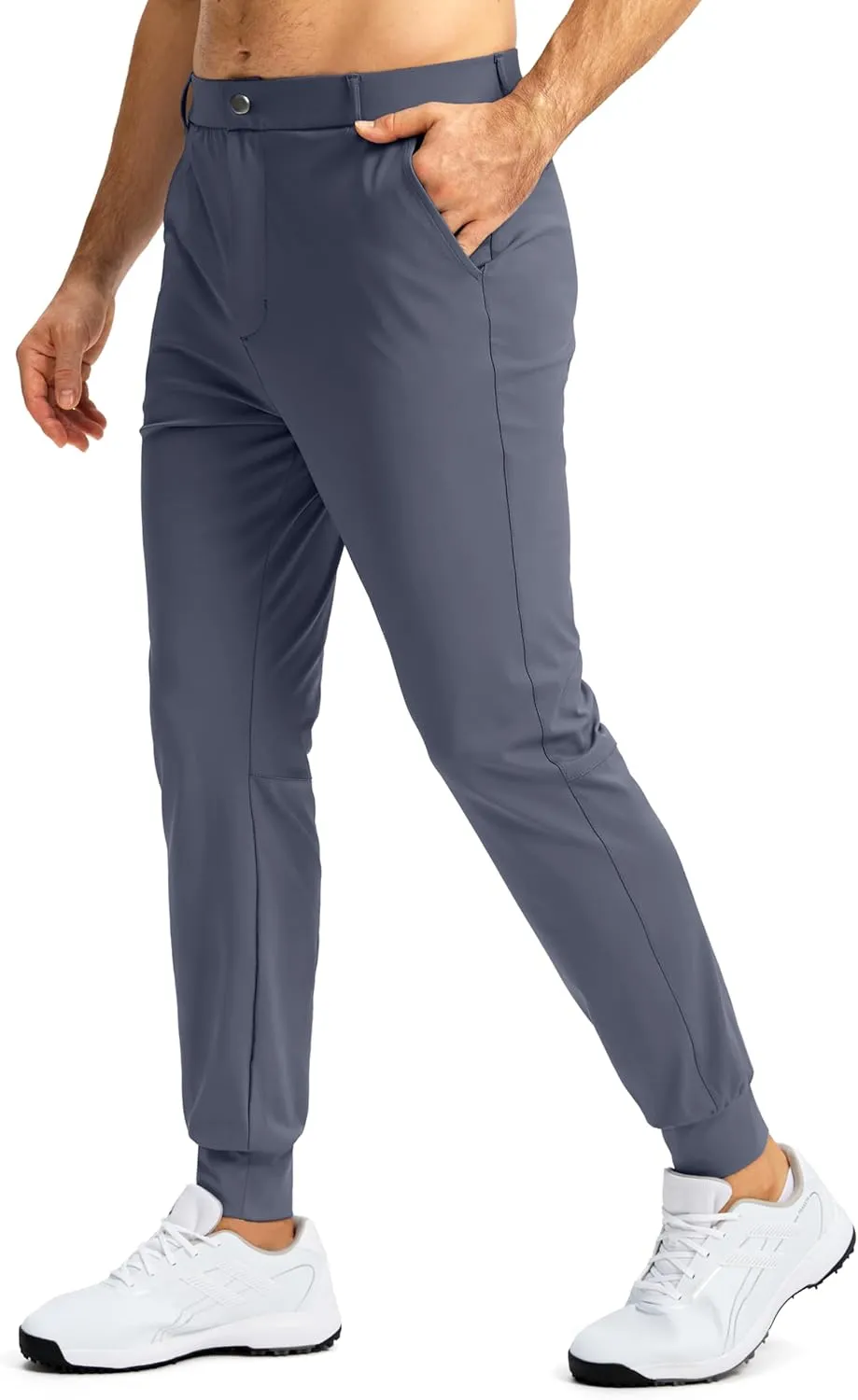 G Gradual Men's Stretch Golf Joggers with 3 Pockets Slim Fit Sweatpants Work Dress Casual Pants for Men with Belt Loops