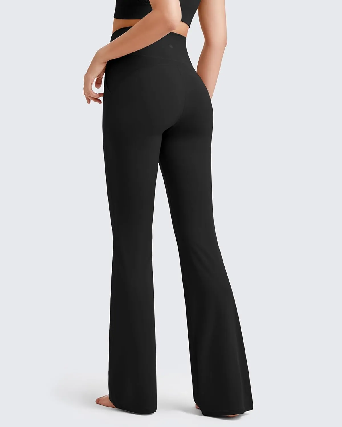G4Free BareFeel Flare Yoga Pants Women High Waisted Flared Leggings with Pockets Casual Bootcut Pants Petite/Regular/Tall