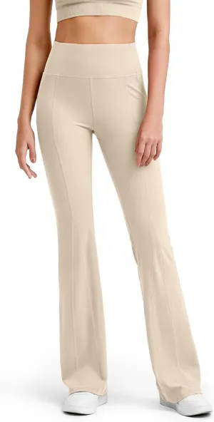 G4Free BareFeel Flare Yoga Pants Women High Waisted Flared Leggings with Pockets Casual Bootcut Pants Petite/Regular/Tall