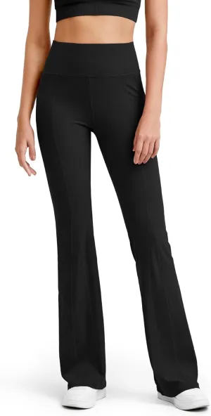 G4Free BareFeel Flare Yoga Pants Women High Waisted Flared Leggings with Pockets Casual Bootcut Pants Petite/Regular/Tall