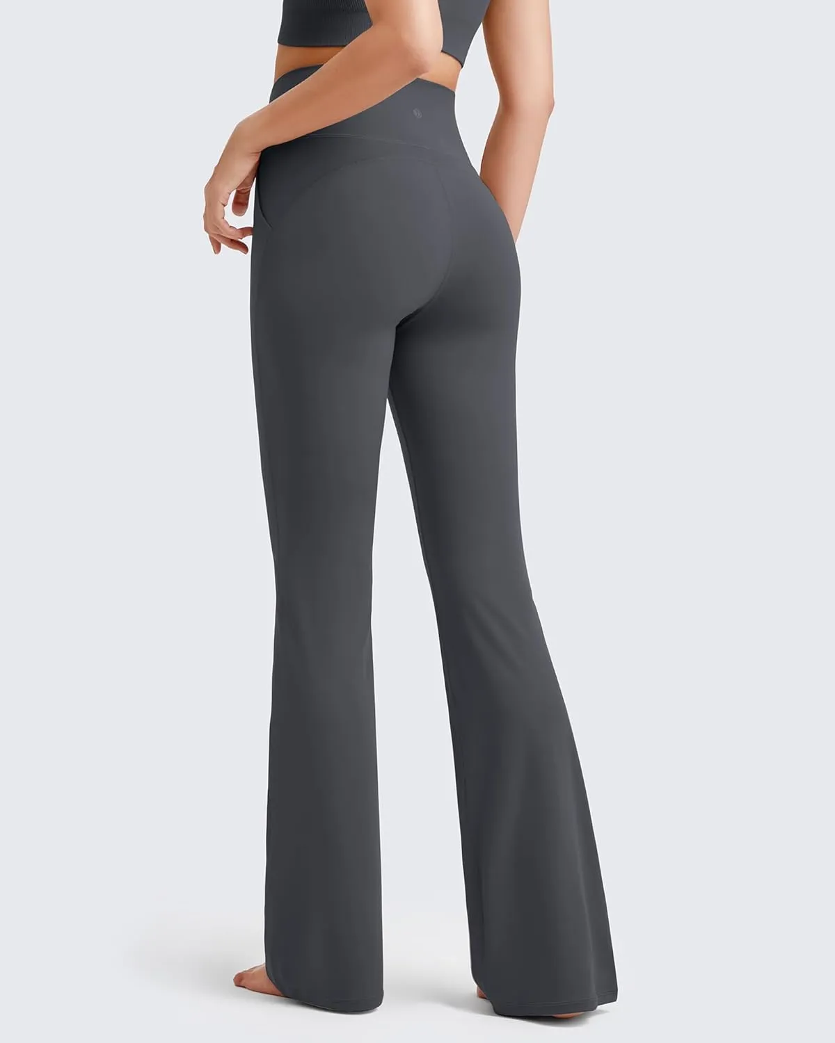 G4Free BareFeel Flare Yoga Pants Women High Waisted Flared Leggings with Pockets Casual Bootcut Pants Petite/Regular/Tall