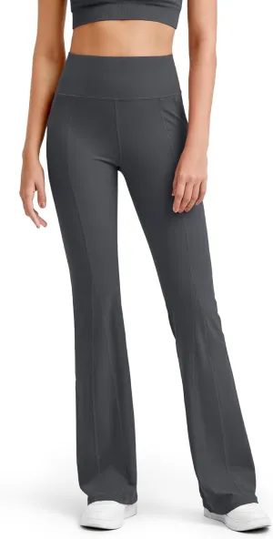 G4Free BareFeel Flare Yoga Pants Women High Waisted Flared Leggings with Pockets Casual Bootcut Pants Petite/Regular/Tall