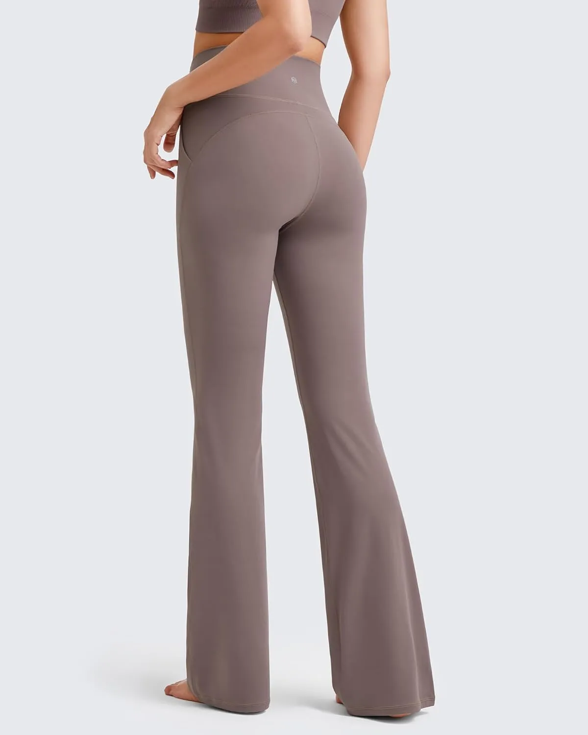 G4Free BareFeel Flare Yoga Pants Women High Waisted Flared Leggings with Pockets Casual Bootcut Pants Petite/Regular/Tall
