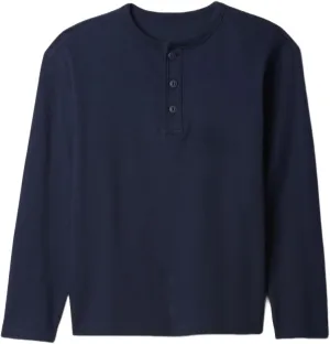 GAP Boys' Long Sleeve Everyday Soft Henley