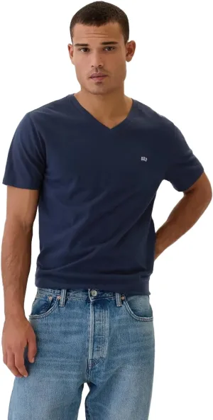 GAP Men's Everyday Soft Logo V-Neck T-Shirt