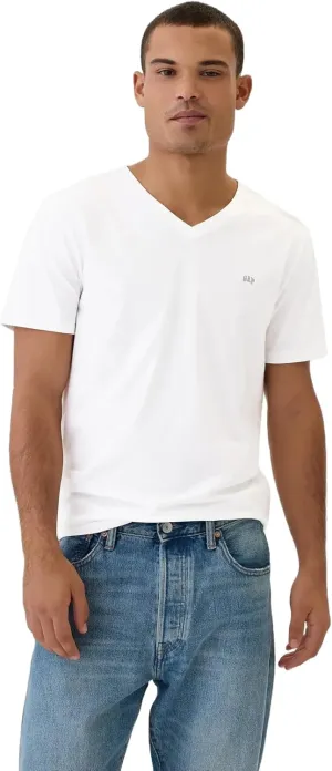 GAP Men's Everyday Soft Logo V-Neck T-Shirt