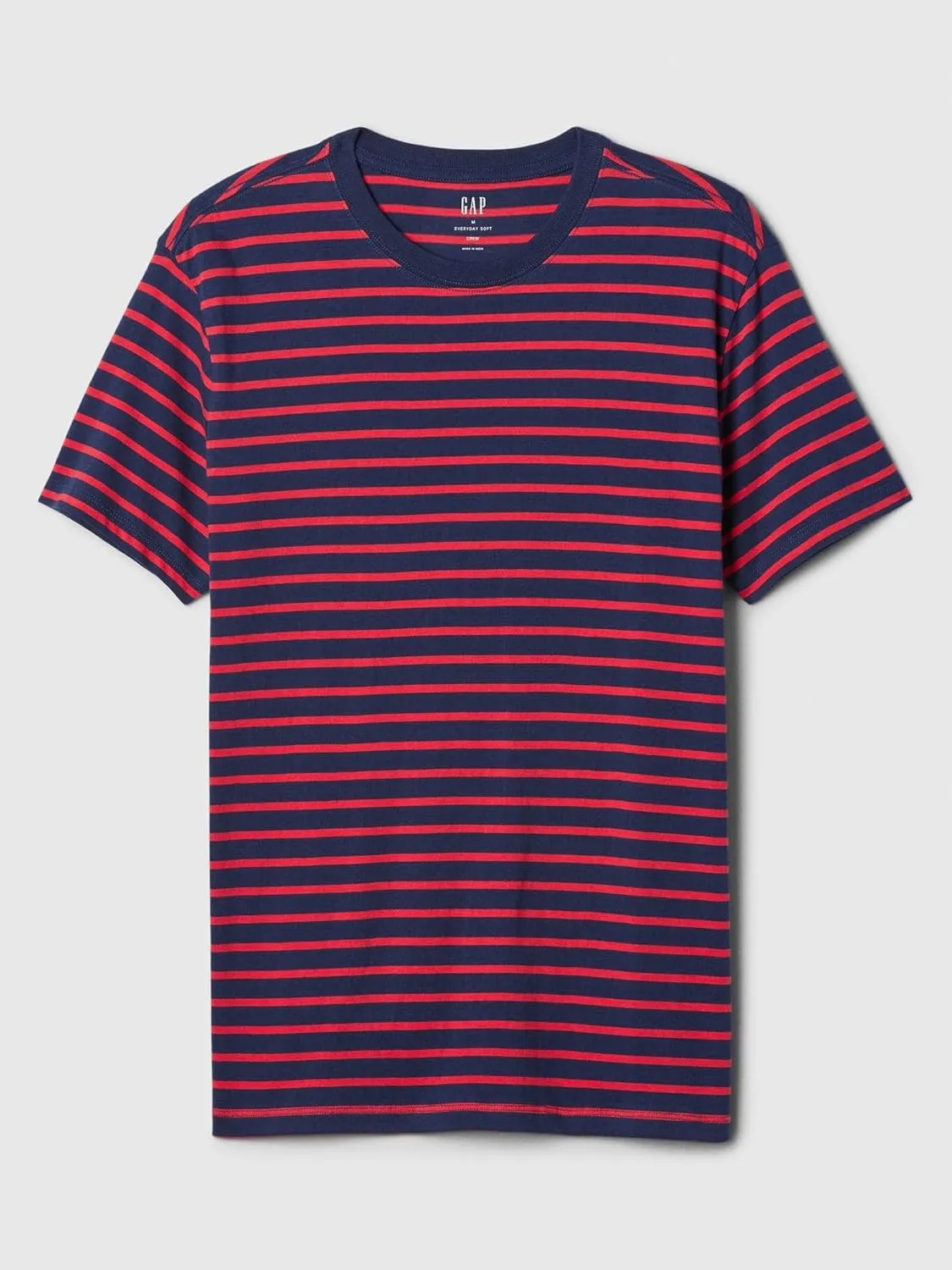 GAP Men's Everyday Soft Stripe Crewneck T-Shirt Tee