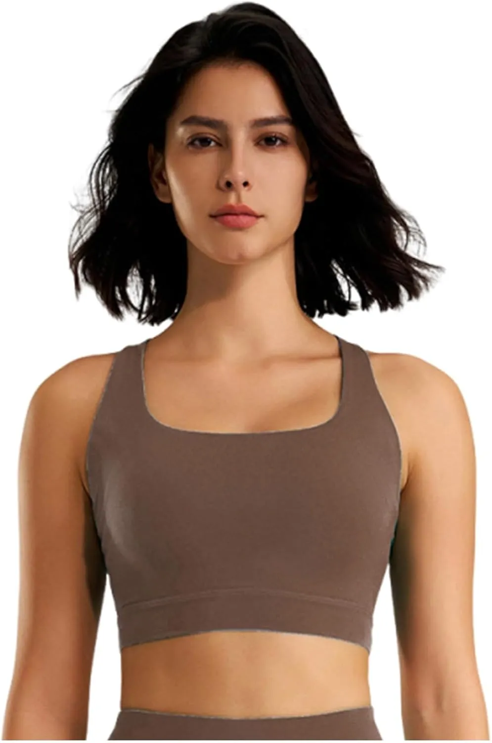 High Impact Sports Bras for Women Quick Dry Running Workout Bra Seamless Criss Cross Back Athletic Top Underwear
