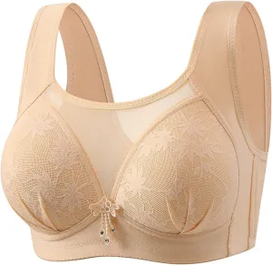High Support Bra for Women Adjustable Strap Seamless Push Up Underwear Plus Size Full Coverage No Underwire Bralette
