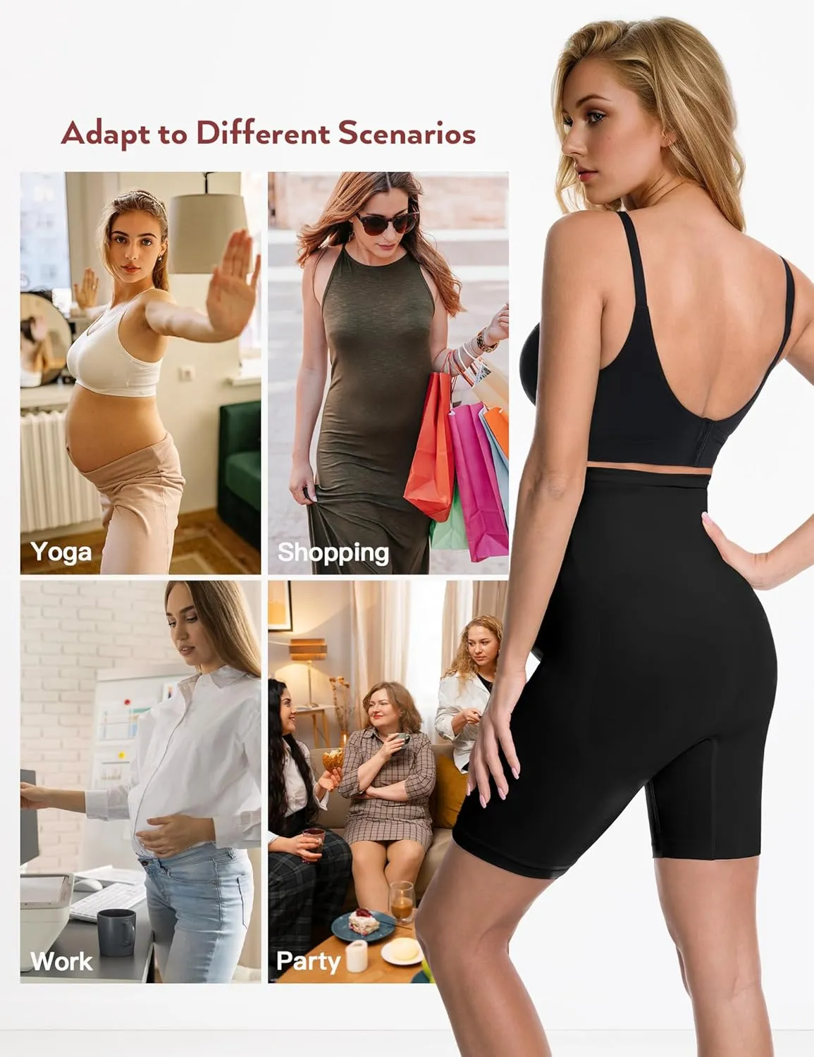HOFISH Women’s Maternity Underwear High Waist Seamless & Supportive Pregnancy Shapewear Over Bump