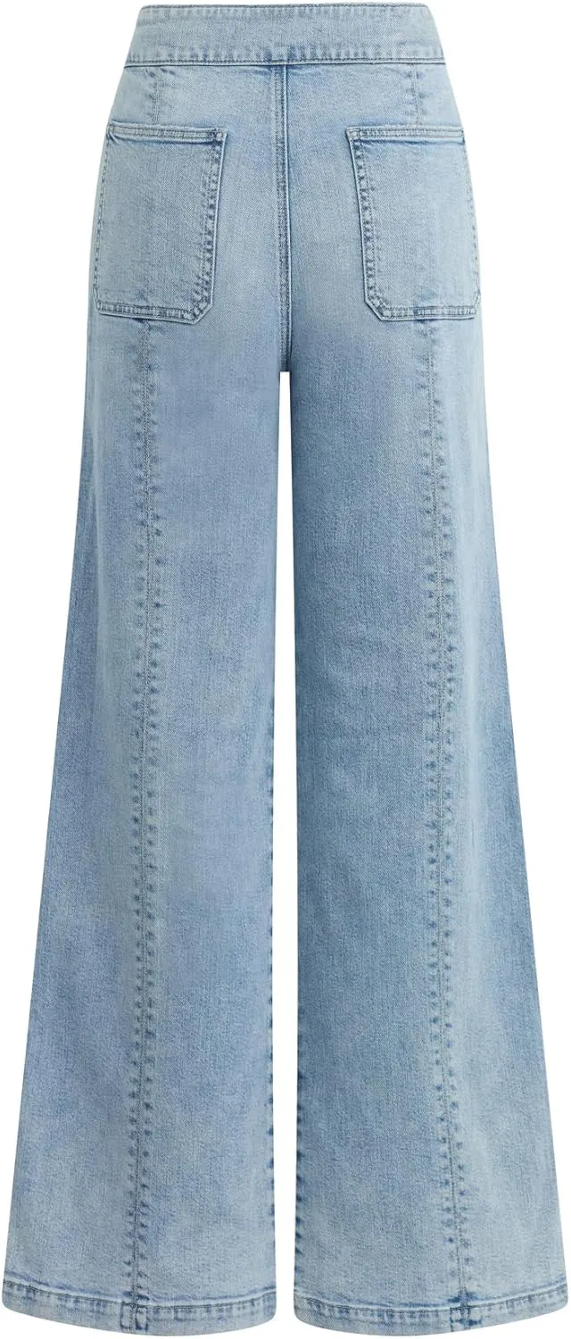 HUDSON Women's Tie Waist Wide Leg Trouser
