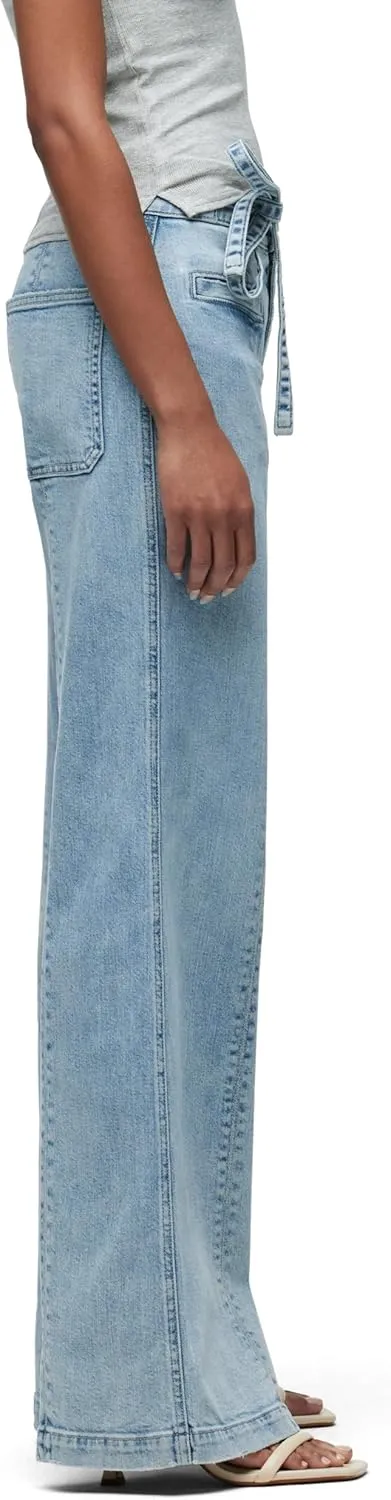 HUDSON Women's Tie Waist Wide Leg Trouser