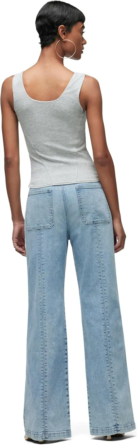 HUDSON Women's Tie Waist Wide Leg Trouser
