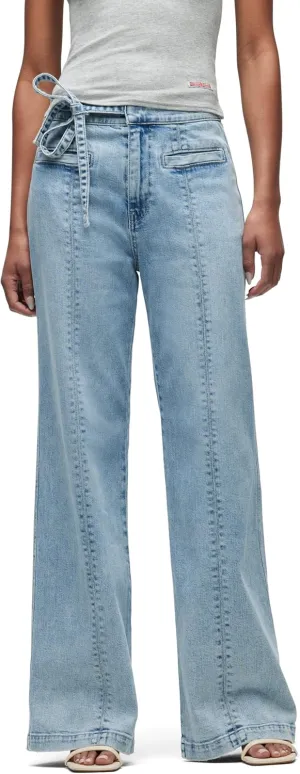 HUDSON Women's Tie Waist Wide Leg Trouser