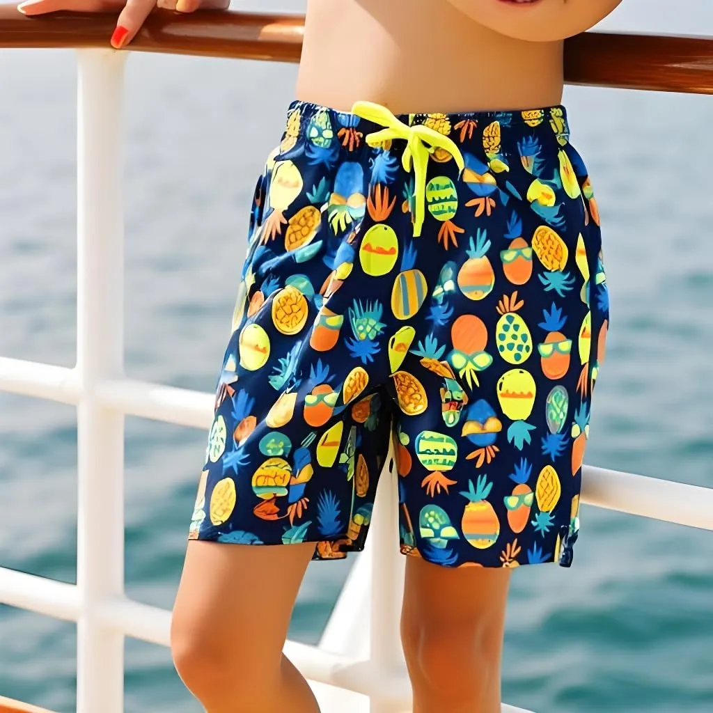 INGEAR Little Boys Quick Dry Beach Board Shorts Kids Swim Trunk Swimsuit Beach Shorts Swim Trunk for Boys