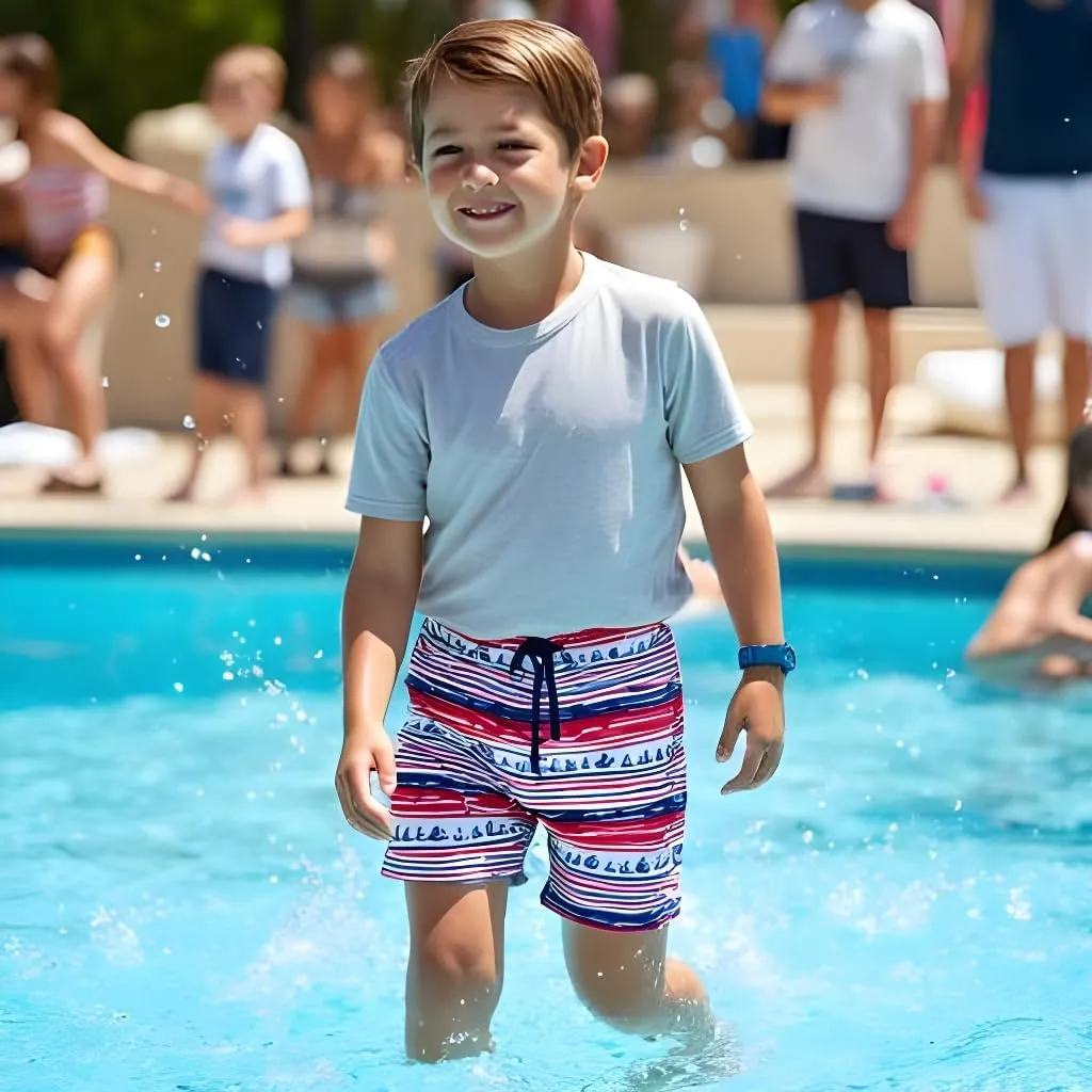 INGEAR Little Boys Quick Dry Beach Board Shorts Kids Swim Trunk Swimsuit Beach Shorts Swim Trunk for Boys