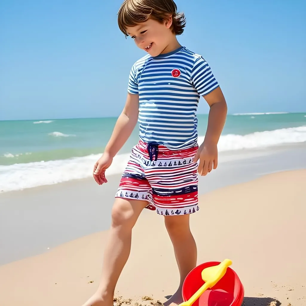 INGEAR Little Boys Quick Dry Beach Board Shorts Kids Swim Trunk Swimsuit Beach Shorts Swim Trunk for Boys
