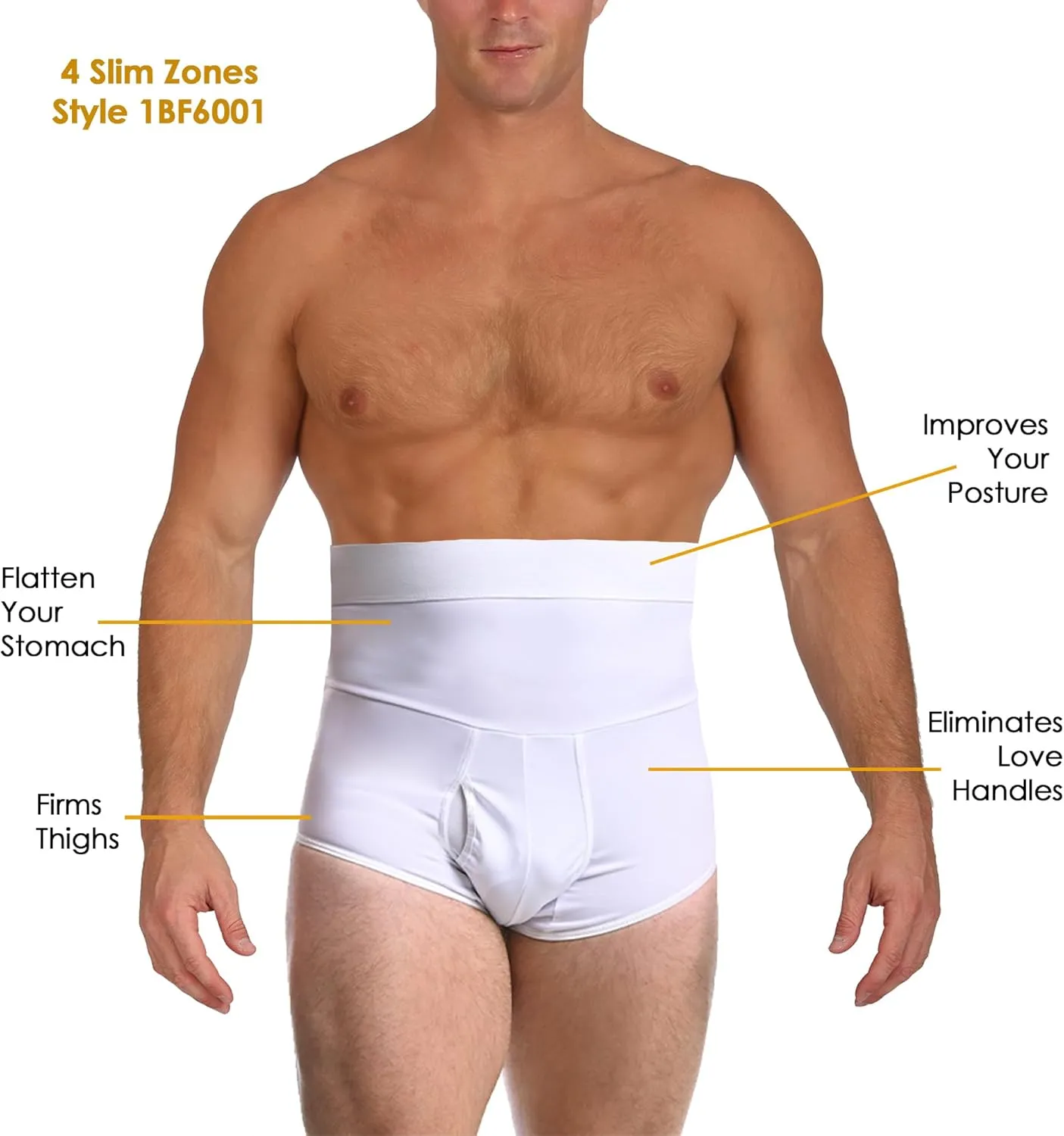 I.S. PRO - Made In USA - Insta Slim Compression Slimming Body Shapewear Underwear For Men