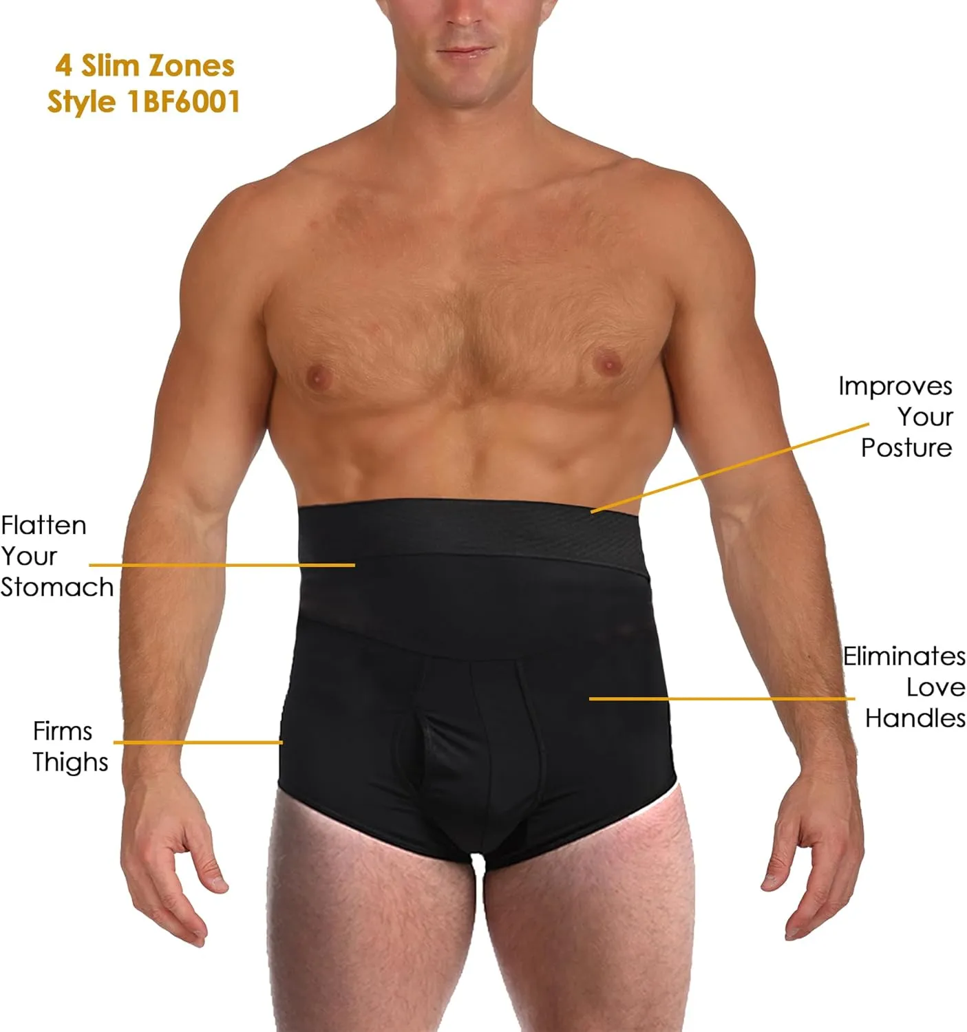 I.S. PRO - Made In USA - Insta Slim Compression Slimming Body Shapewear Underwear For Men