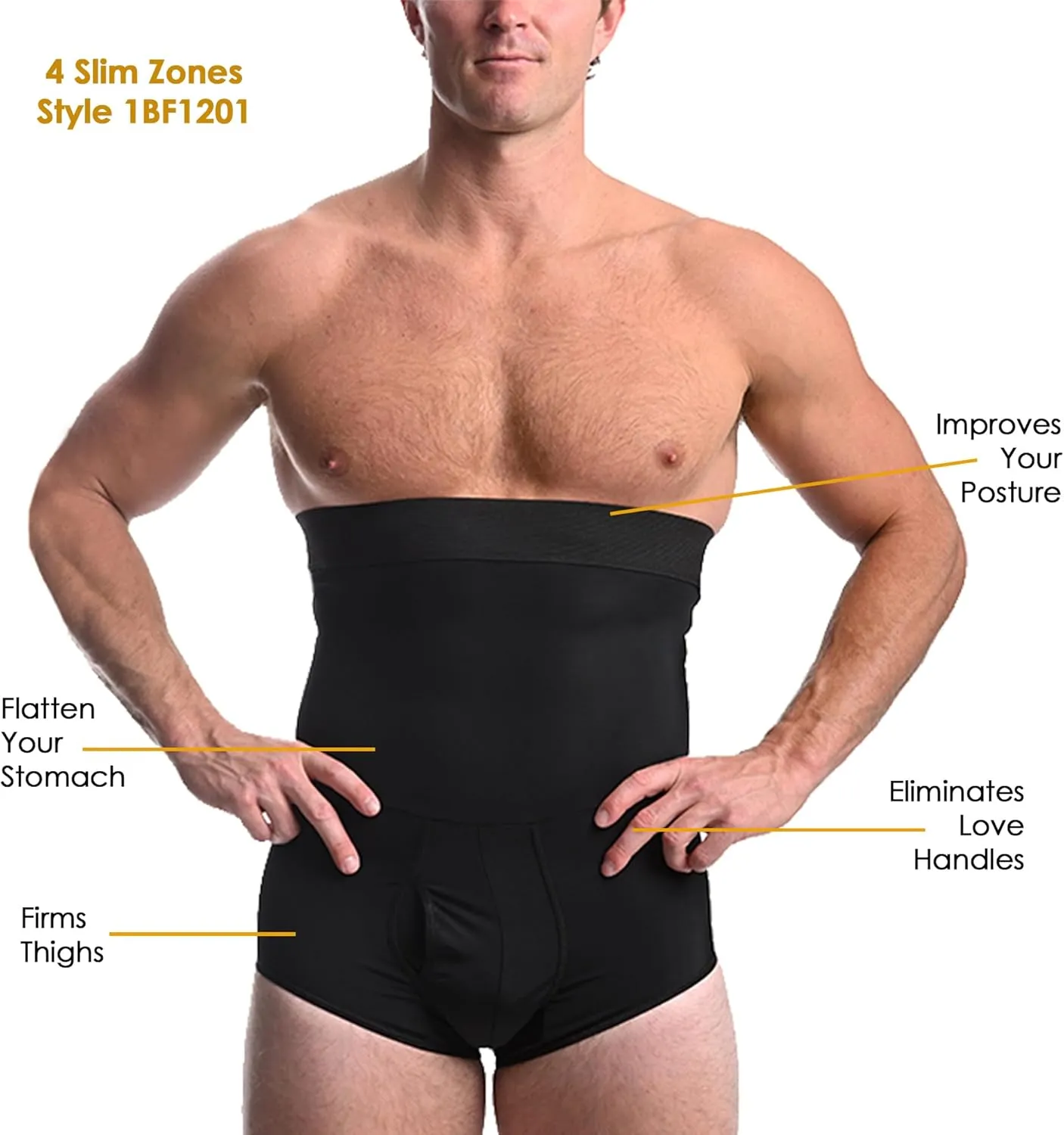 I.S. PRO - Made In USA - Insta Slim Compression Slimming Body Shapewear Underwear For Men