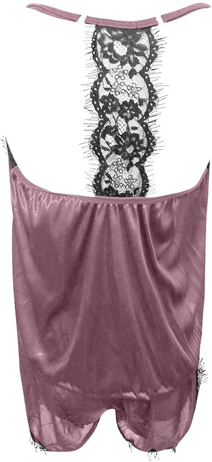 JOAU 2 Piece Pjs Women Sleepwear Lace Trim Pajamas Set V Neck Camisole Top and Drawstring Short Nightwear Sets Loungewear