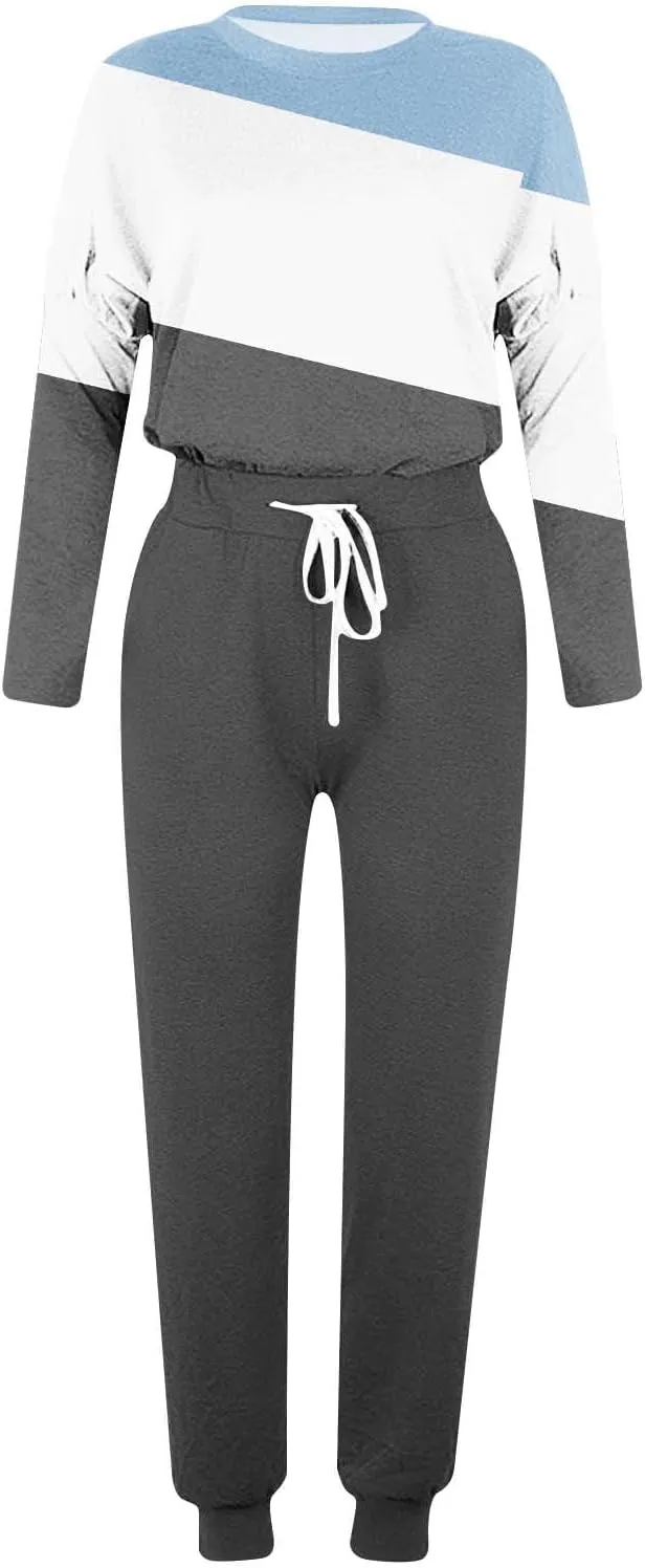 Jogger Sets for Women 2 Piece Sweatsuits Casual Long Sleeve Tops and Pants Sets Plus Size Lounge Tracksuit Loungewear
