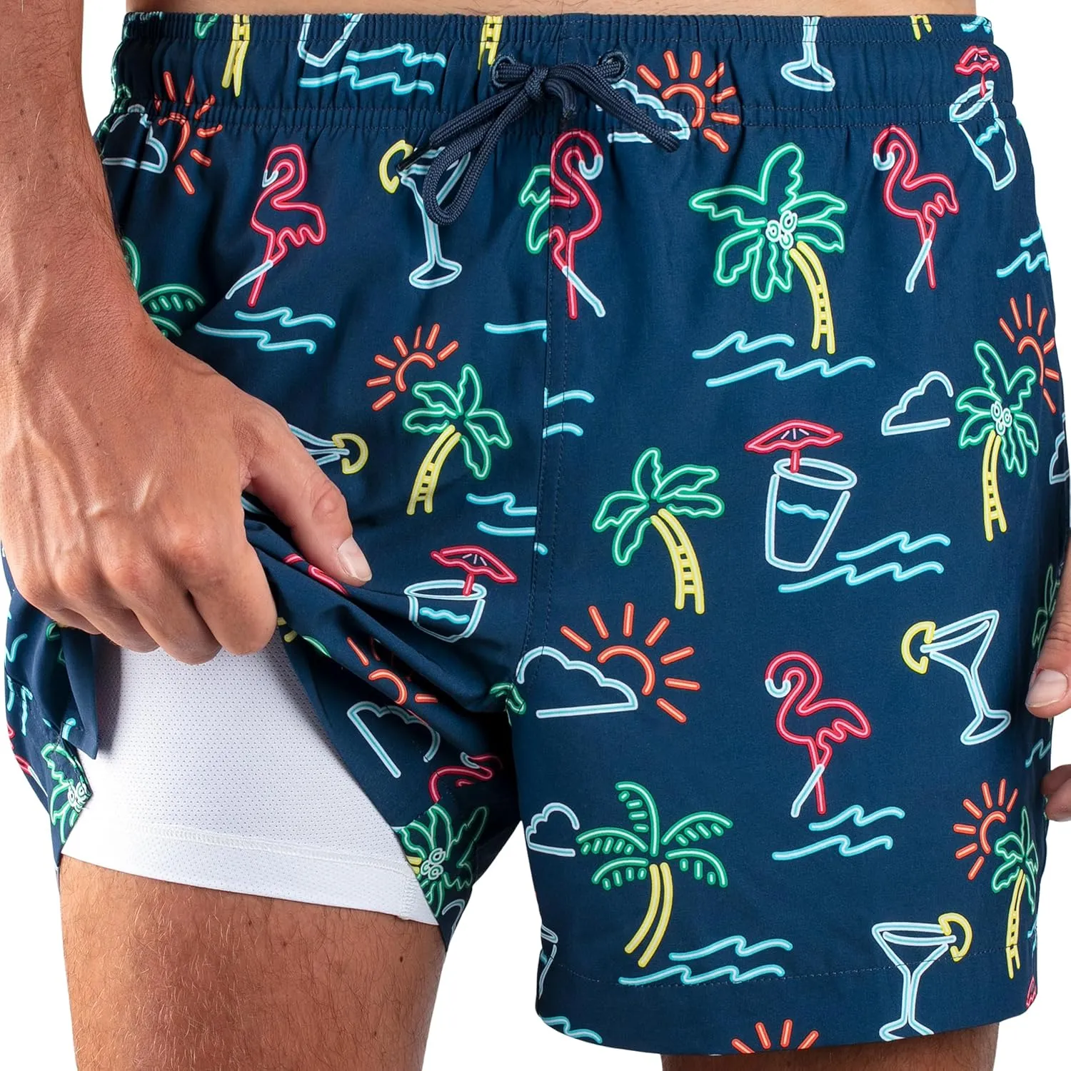 Kanu Surf Men's Adventure Swim Trunks with Compression Liner 5-inch Inseam Quick Dry Stretch Bathing Suit