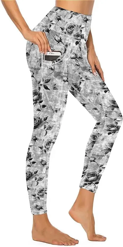 KevaMolly Women's Workout Leggings with Pockets - Thick, High-Waist, 4-Way Stretch Running Yoga Pants
