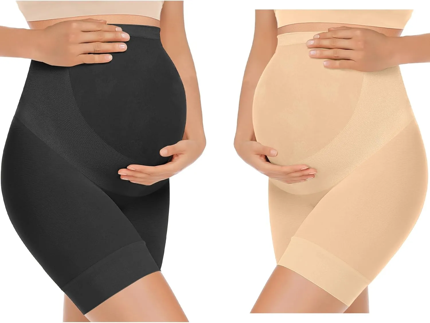 KIM S Shape Your Bump Seamless Maternity Shapewear for Dress, Pregnancy Postpartum Prevent Chafing Support-Underwear
