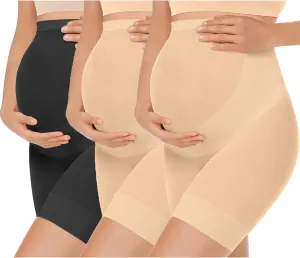 KIM S Shape Your Bump Seamless Maternity Shapewear for Dress, Pregnancy Postpartum Prevent Chafing Support-Underwear