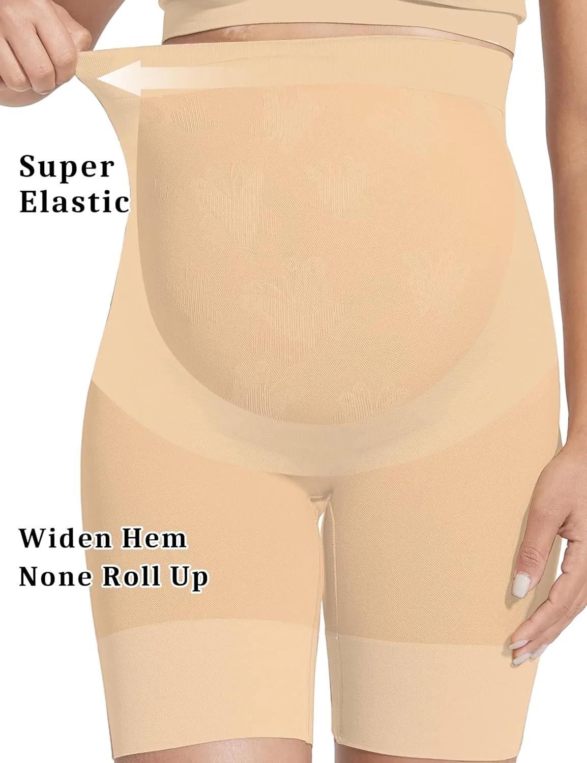 KIM S Shape Your Bump Seamless Maternity Shapewear for Dress, Pregnancy Postpartum Prevent Chafing Support-Underwear