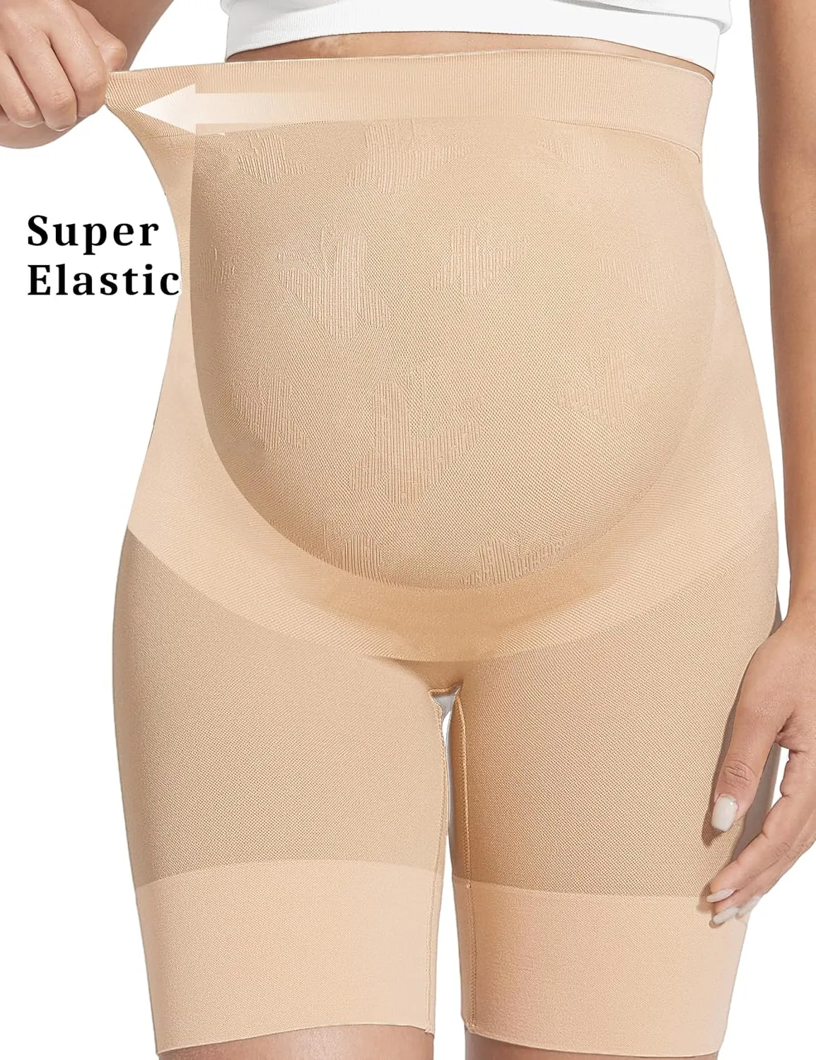 KIM S Shape Your Bump Seamless Maternity Shapewear for Dress, Pregnancy Postpartum Prevent Chafing Support-Underwear
