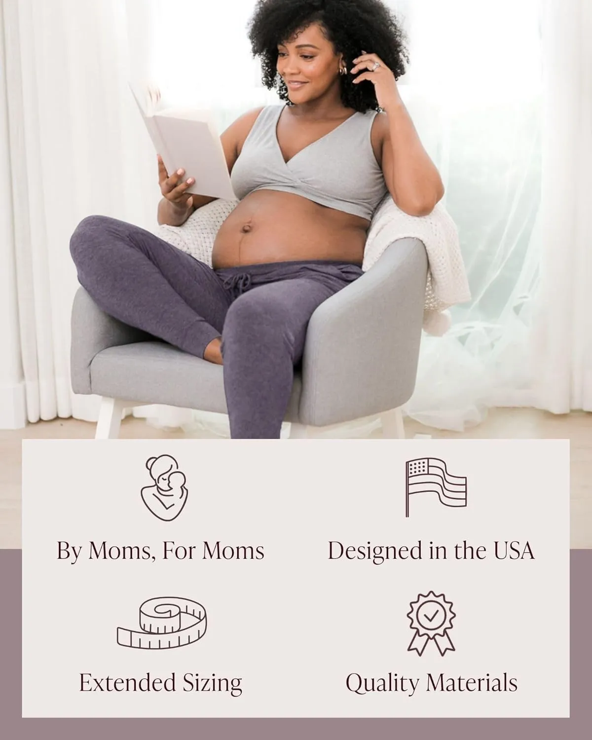 Kindred Bravely Everyday Maternity Joggers, Lounge Pants for Pregnancy