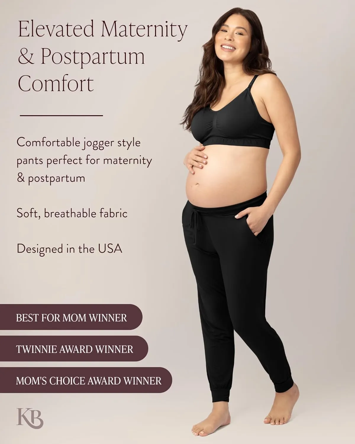 Kindred Bravely Everyday Maternity Joggers, Lounge Pants for Pregnancy