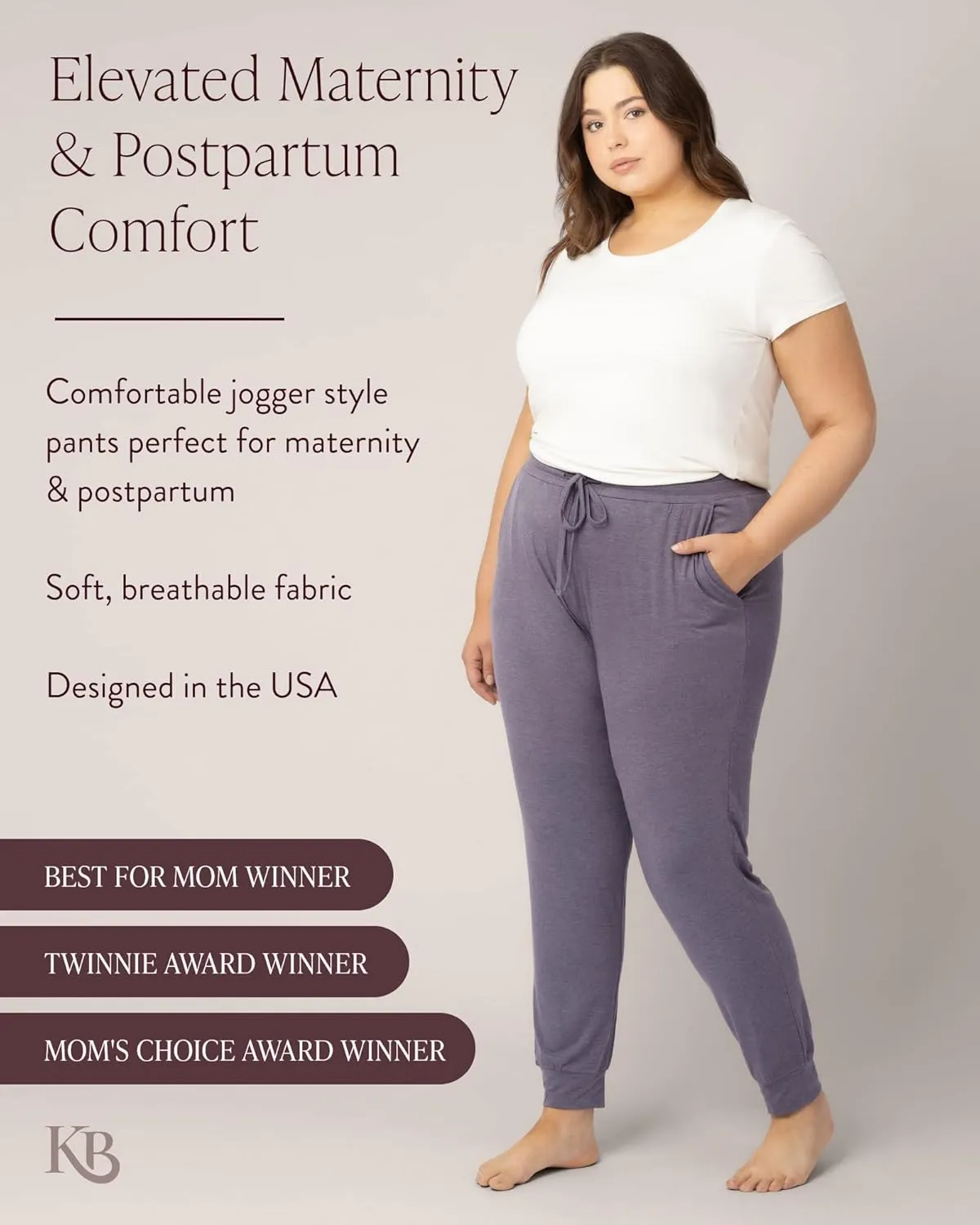 Kindred Bravely Everyday Maternity Joggers, Lounge Pants for Pregnancy