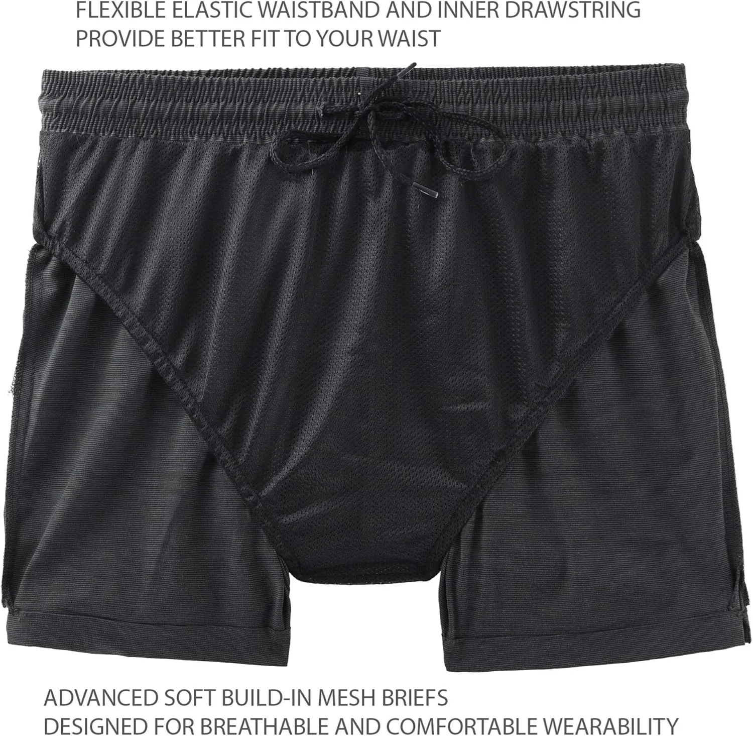 KNQR Mens Performance Lightweight 3 Inch Quick Dry Athletic Workout Training Running Gym Shorts