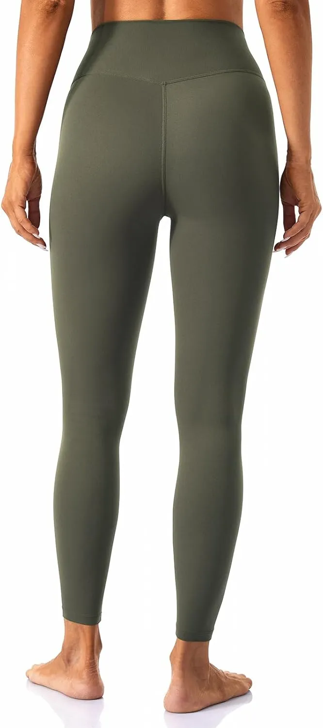 Lavento Women's All Day Soft Yoga Leggings 23"/ 25"/ 28" - No Front Seam Workout Active Legging for Woman