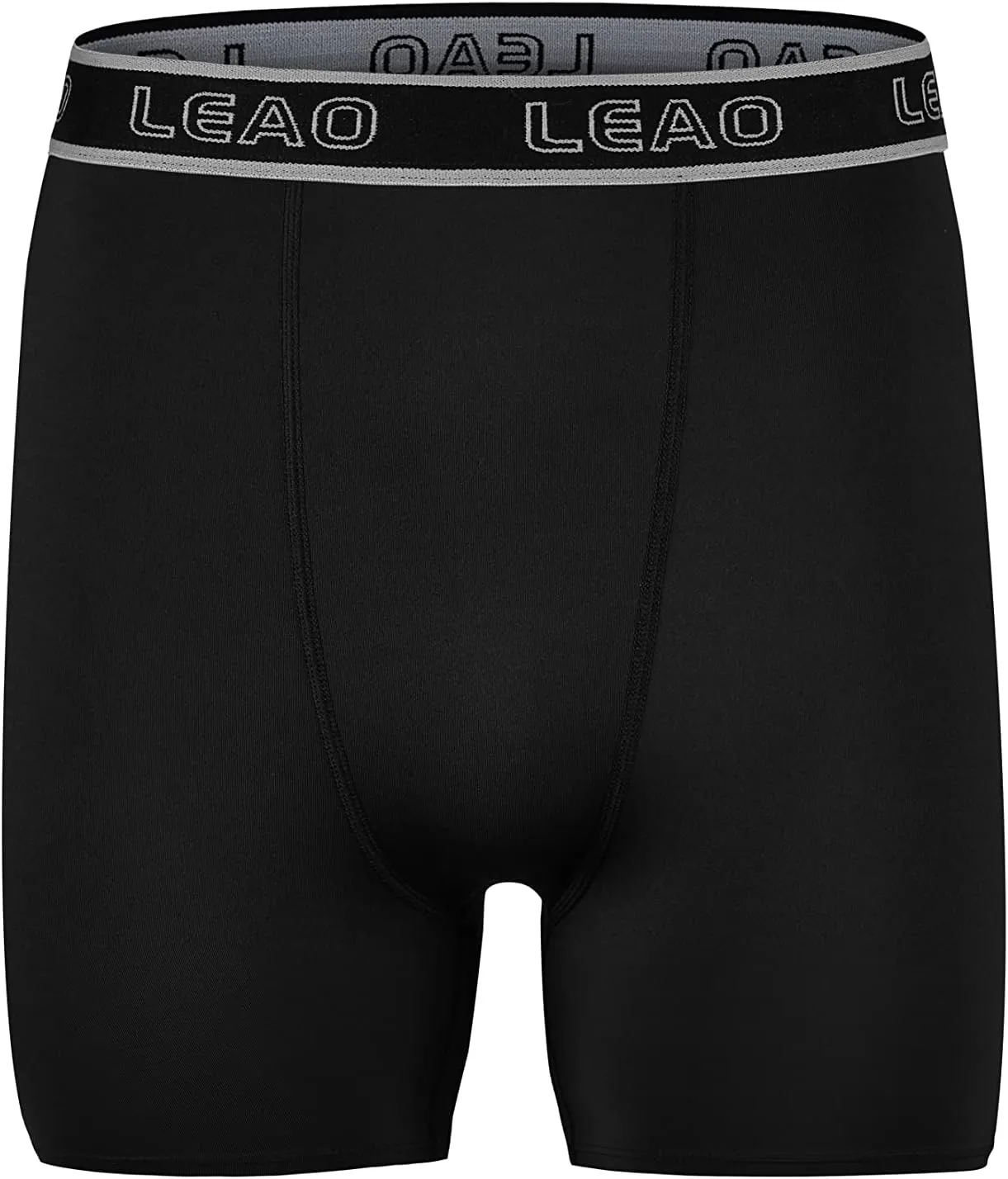 LEAO Youth Boys Compression Shorts 2-pack Performance Athletic Underwear Sports Boxer Briefs