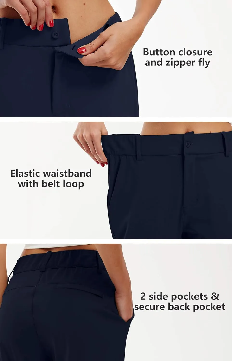 Libin Women's 4-Way Stretch Golf Joggers Pants with Pockets, Tapered Athletic Running Sweatpants, Work Dress Casual Slacks
