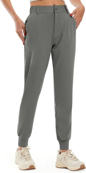 Libin Women's 4-Way Stretch Golf Joggers Pants with Pockets, Tapered Athletic Running Sweatpants, Work Dress Casual Slacks