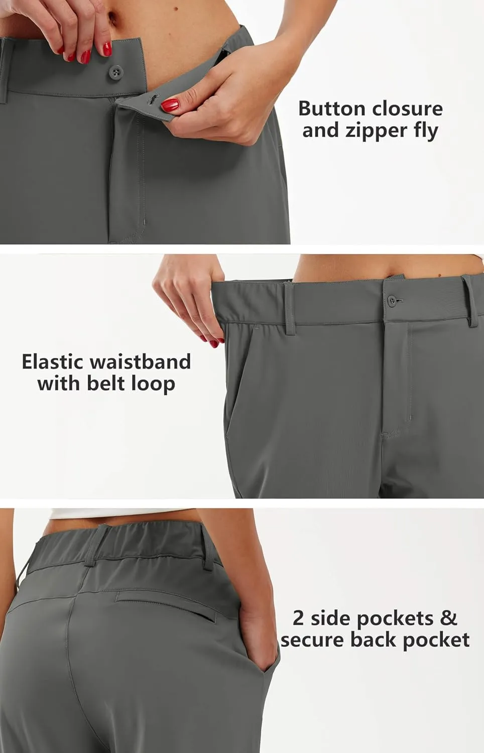Libin Women's 4-Way Stretch Golf Joggers Pants with Pockets, Tapered Athletic Running Sweatpants, Work Dress Casual Slacks