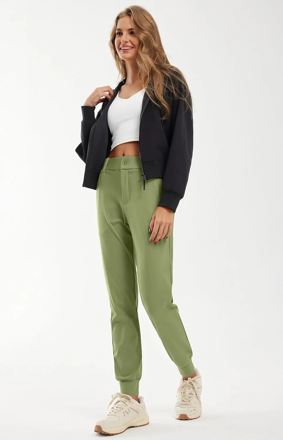 Libin Women's 4-Way Stretch Golf Joggers Pants with Pockets, Tapered Athletic Running Sweatpants, Work Dress Casual Slacks