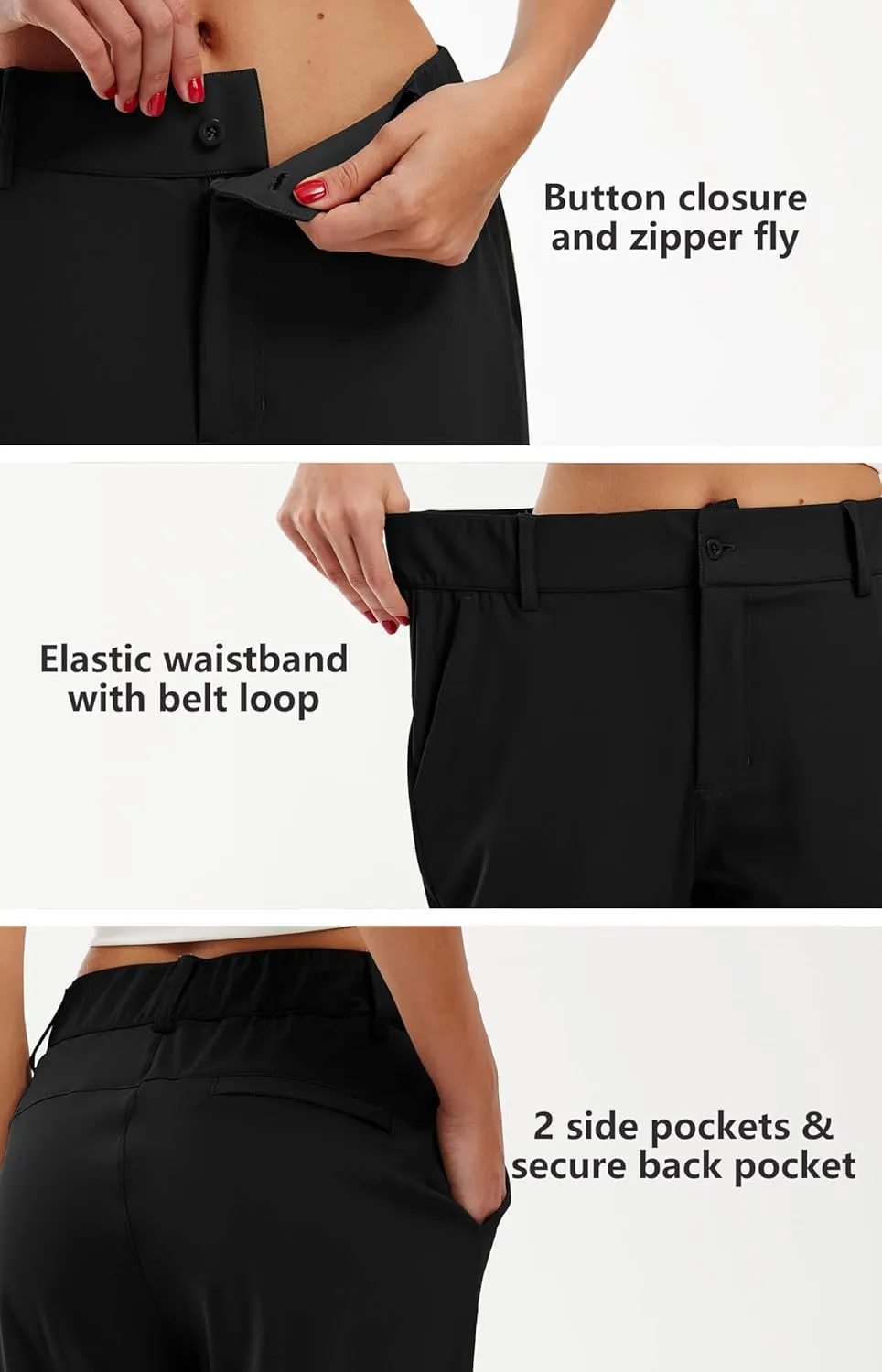 Libin Women's 4-Way Stretch Golf Joggers Pants with Pockets, Tapered Athletic Running Sweatpants, Work Dress Casual Slacks