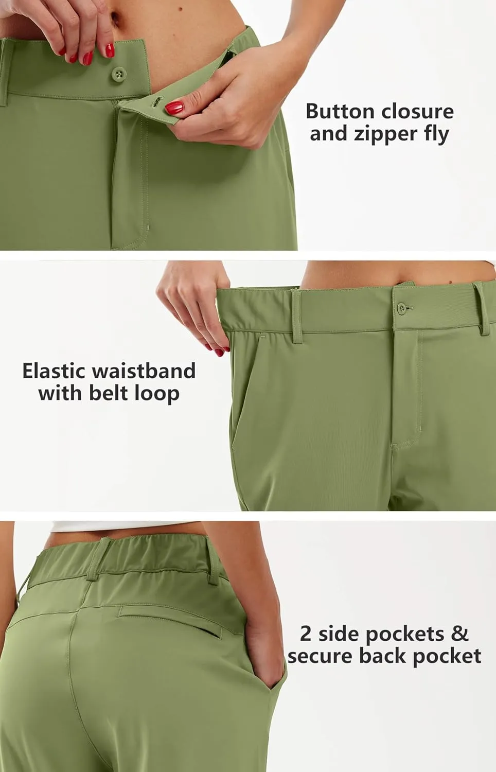 Libin Women's 4-Way Stretch Golf Joggers Pants with Pockets, Tapered Athletic Running Sweatpants, Work Dress Casual Slacks