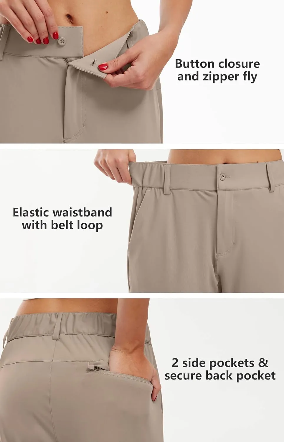 Libin Women's 4-Way Stretch Golf Joggers Pants with Pockets, Tapered Athletic Running Sweatpants, Work Dress Casual Slacks