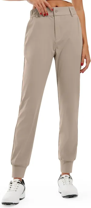 Libin Women's 4-Way Stretch Golf Joggers Pants with Pockets, Tapered Athletic Running Sweatpants, Work Dress Casual Slacks