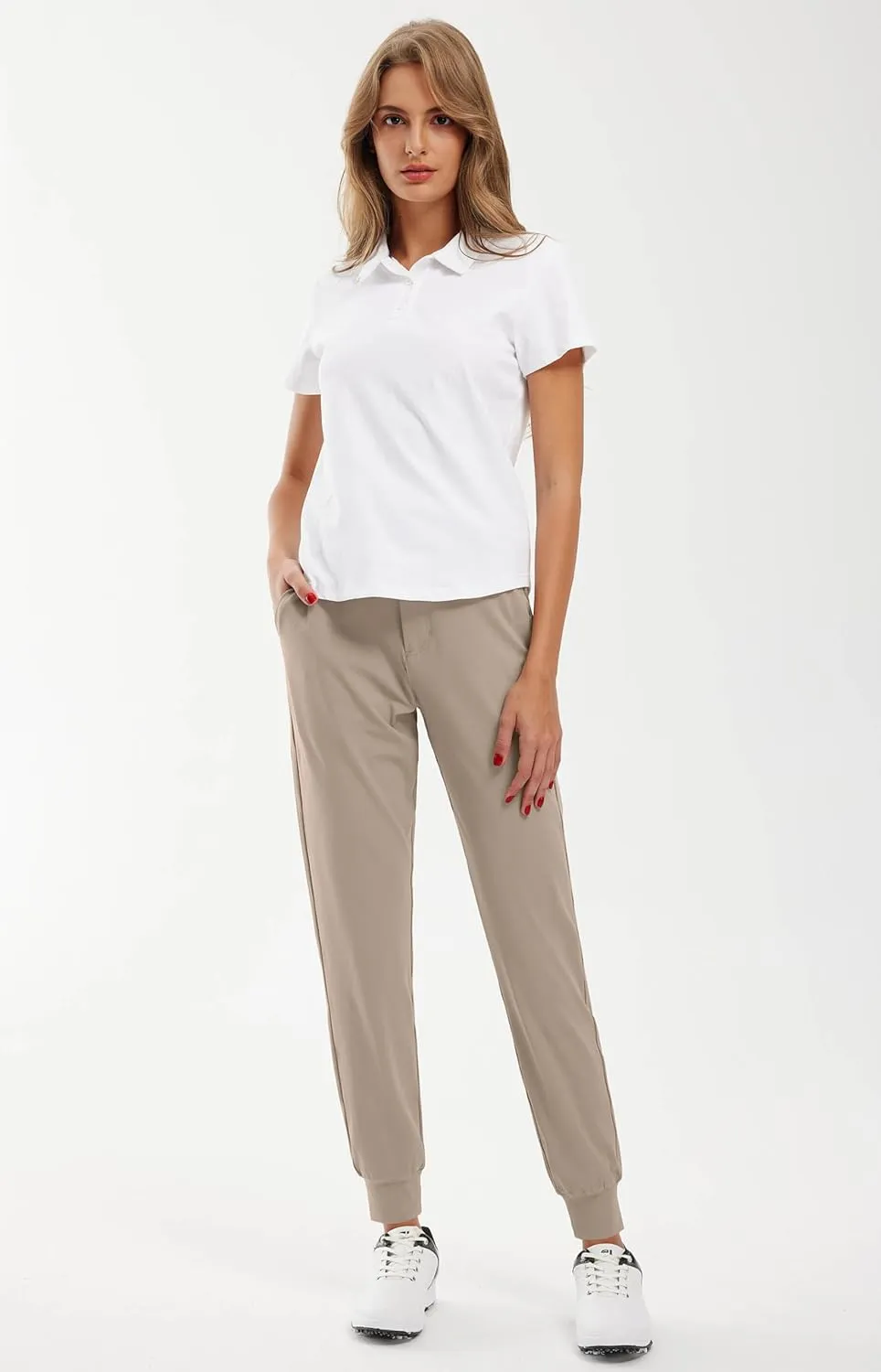 Libin Women's 4-Way Stretch Golf Joggers Pants with Pockets, Tapered Athletic Running Sweatpants, Work Dress Casual Slacks