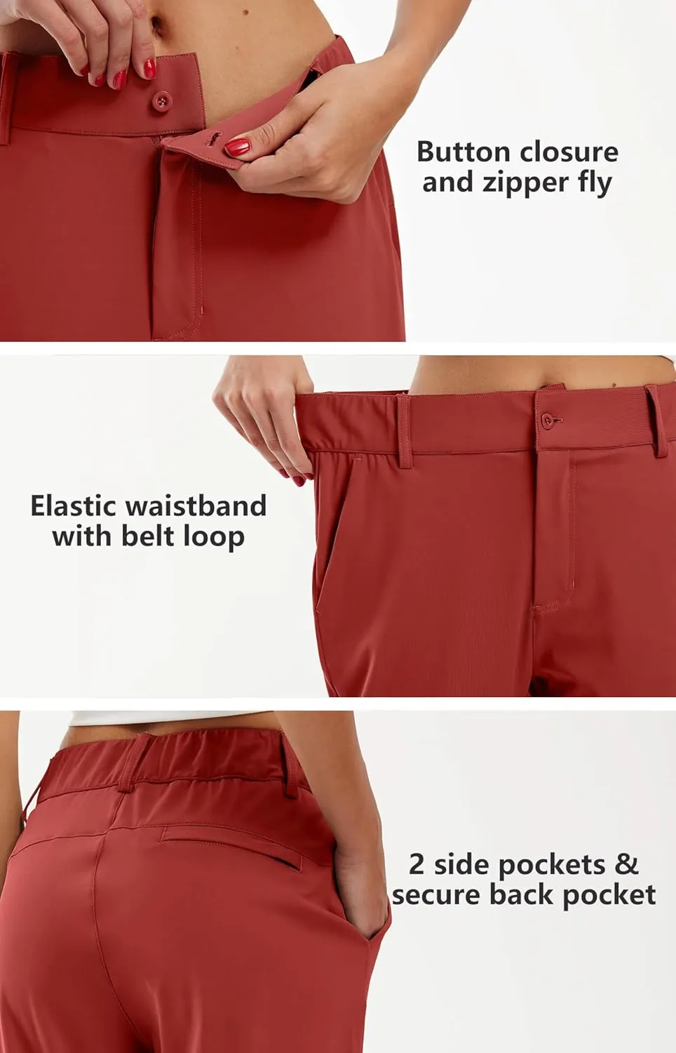 Libin Women's 4-Way Stretch Golf Joggers Pants with Pockets, Tapered Athletic Running Sweatpants, Work Dress Casual Slacks