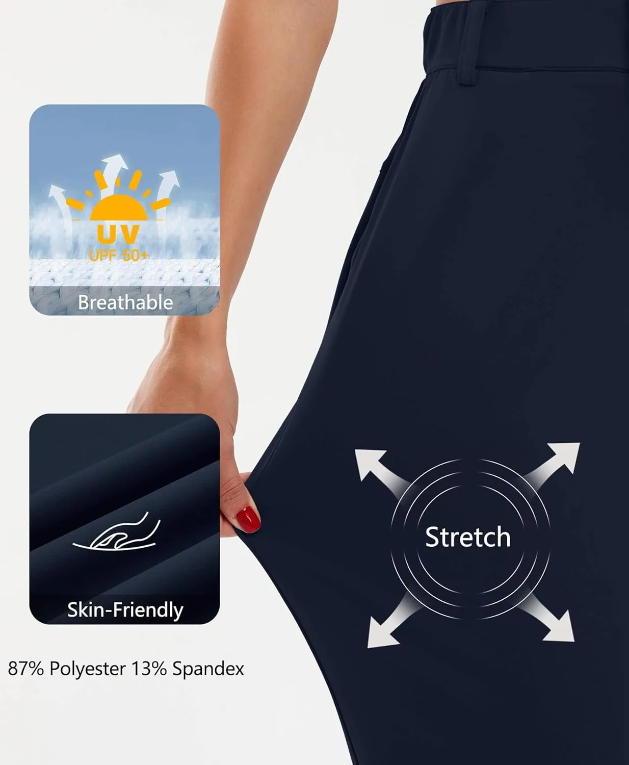 Libin Women's 4-Way Stretch Golf Joggers Pants with Pockets, Tapered Athletic Running Sweatpants, Work Dress Casual Slacks